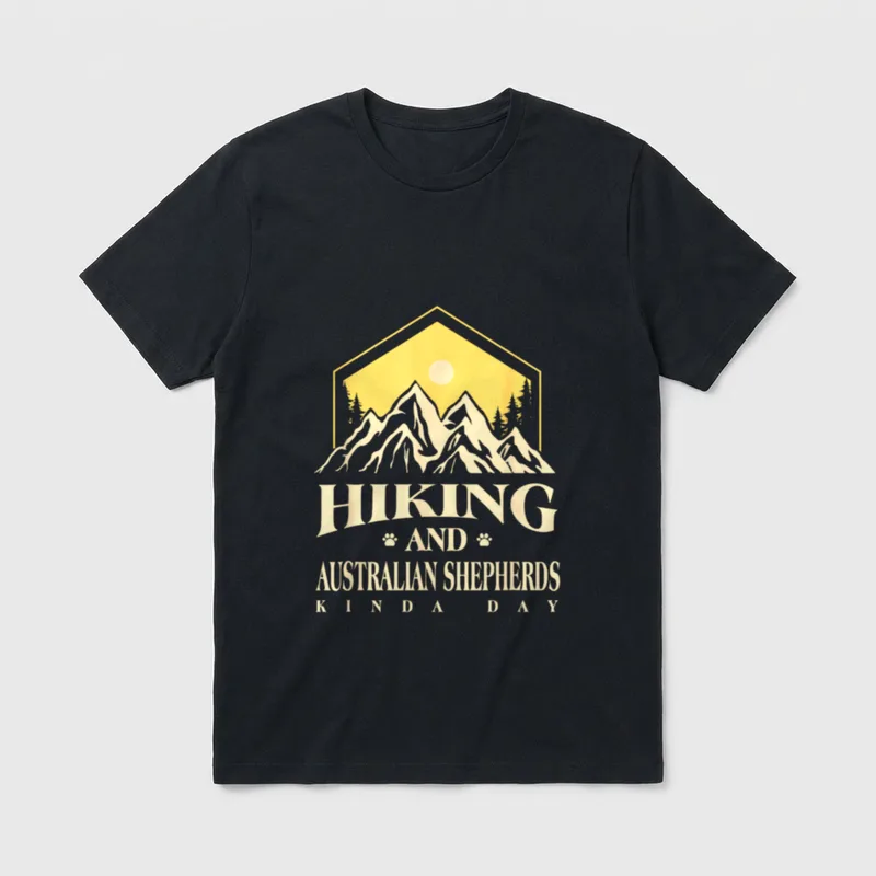 Wandern und Australian Shepherds T-Shirt – Klassisches T-Shirt in Schwarz