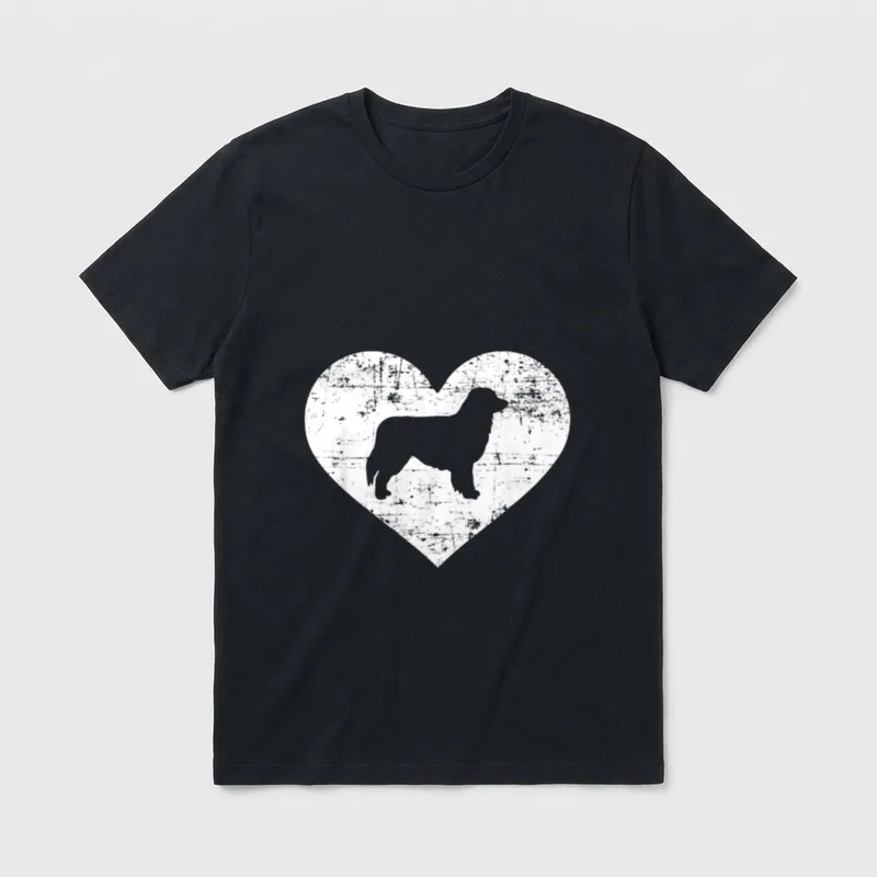Australian Shepherd Herz T-Shirt 0167 – Klassisches T-Shirt in Schwarz