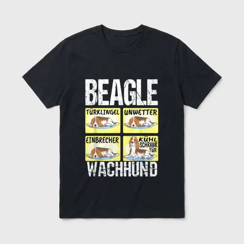 Lustiges Beagle Hund Beagle T-Shirt – Klassisches T-Shirt in Schwarz