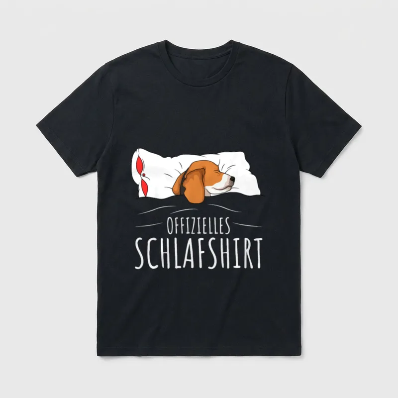 Offizielles Schlafshirt Schlafanzug Beagle T-Shirt – Klassisches T-Shirt in Schwarz