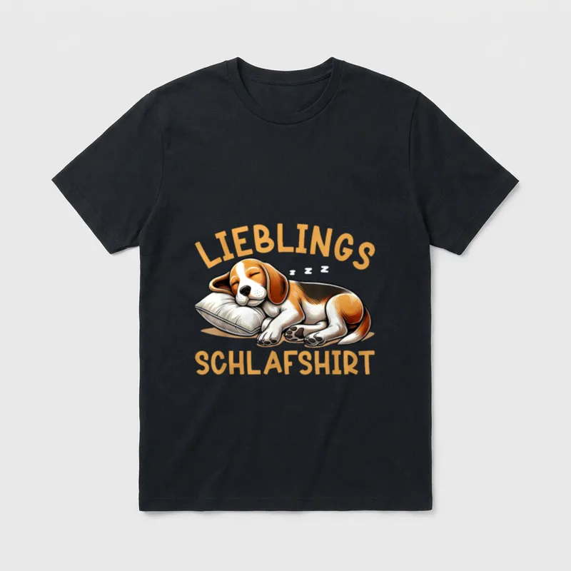 Offizielles Schlafshirt Lustiger Beagle T-Shirt – Klassisches T-Shirt in Schwarz