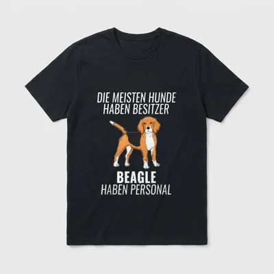 Lustiges Beagle Personal Hundehalter T-Shirt – Klassisches T-Shirt in Schwarz