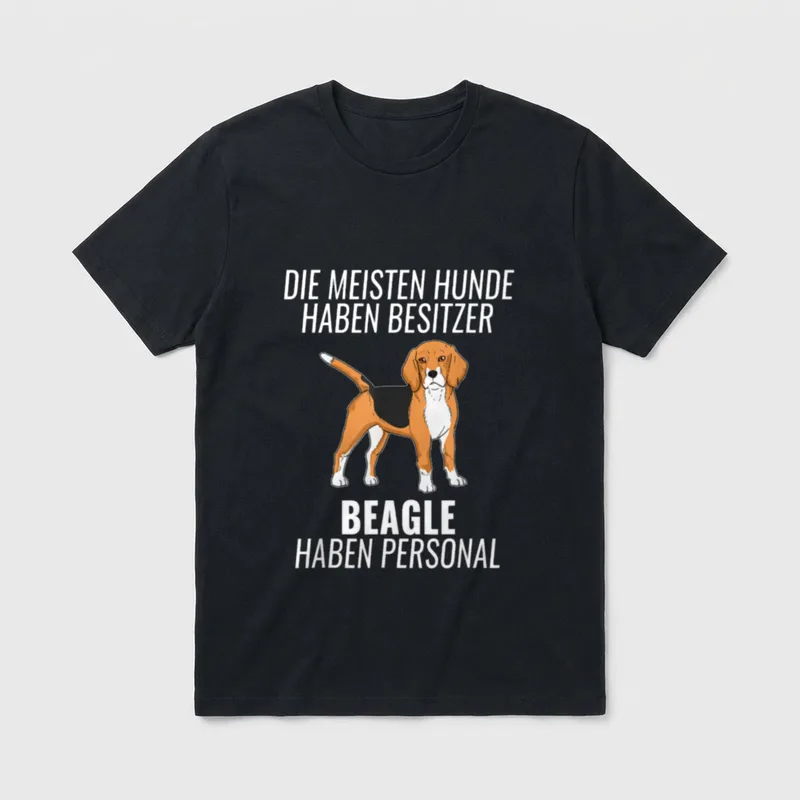 Lustiges Beagle Personal Hundehalter T-Shirt – Klassisches T-Shirt in Schwarz