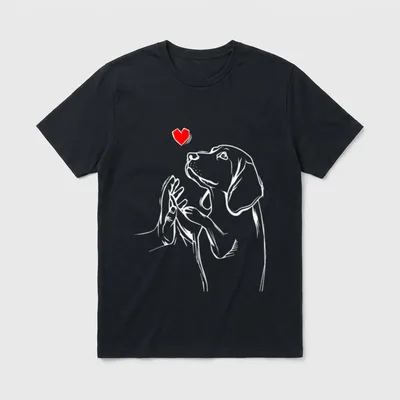 Beagle Liebe Frauchen Hunde T-Shirt – Klassisches T-Shirt in Schwarz