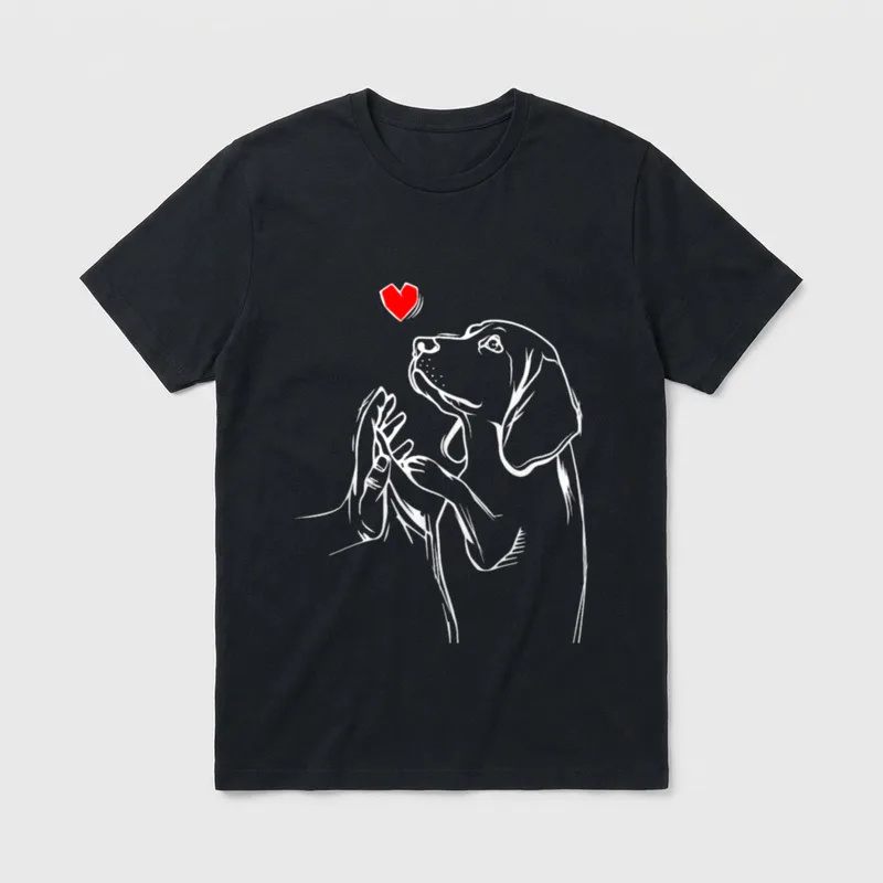 Beagle Liebe Frauchen Hunde T-Shirt – Klassisches T-Shirt in Schwarz