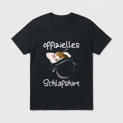 Beagle Schlafshirt Hund Pyjama T-Shirt – Klassisches T-Shirt in Schwarz