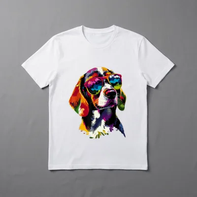 Beagle mit Sonnenbrille Beagles T-Shirt – Klassisches T-Shirt in Schwarz