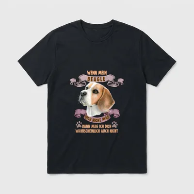 Wenn mein Beagle dich T-Shirt – Klassisches T-Shirt in Schwarz