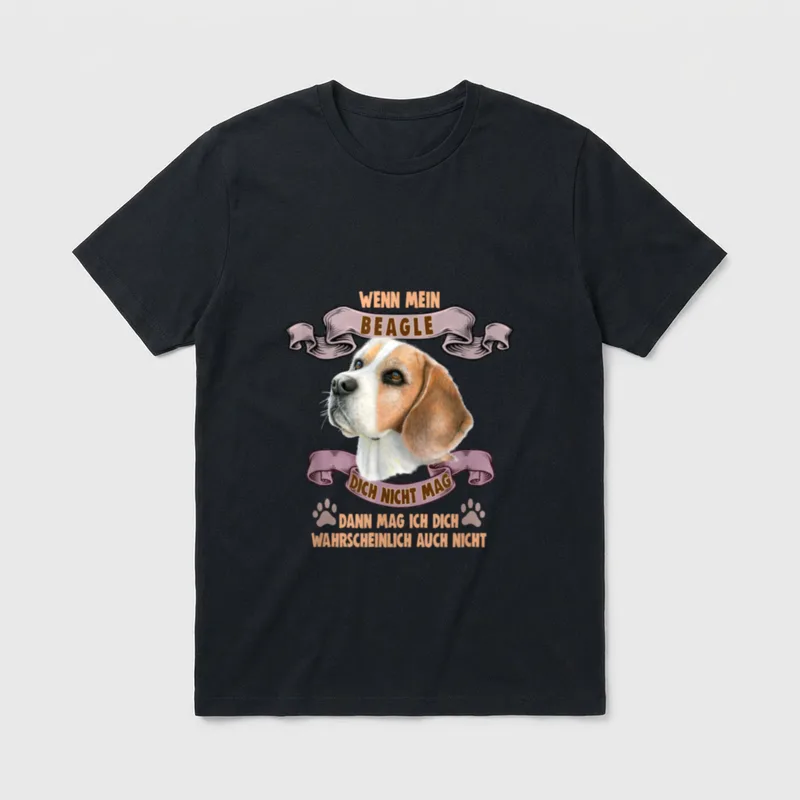 Wenn mein Beagle dich T-Shirt – Klassisches T-Shirt in Schwarz