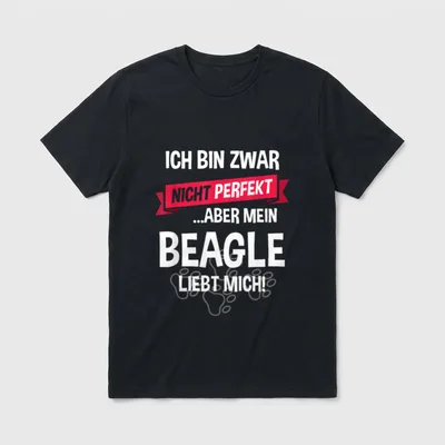 Beagle Beaglewelpen Hund Hundehalter T-Shirt – Klassisches T-Shirt in Schwarz