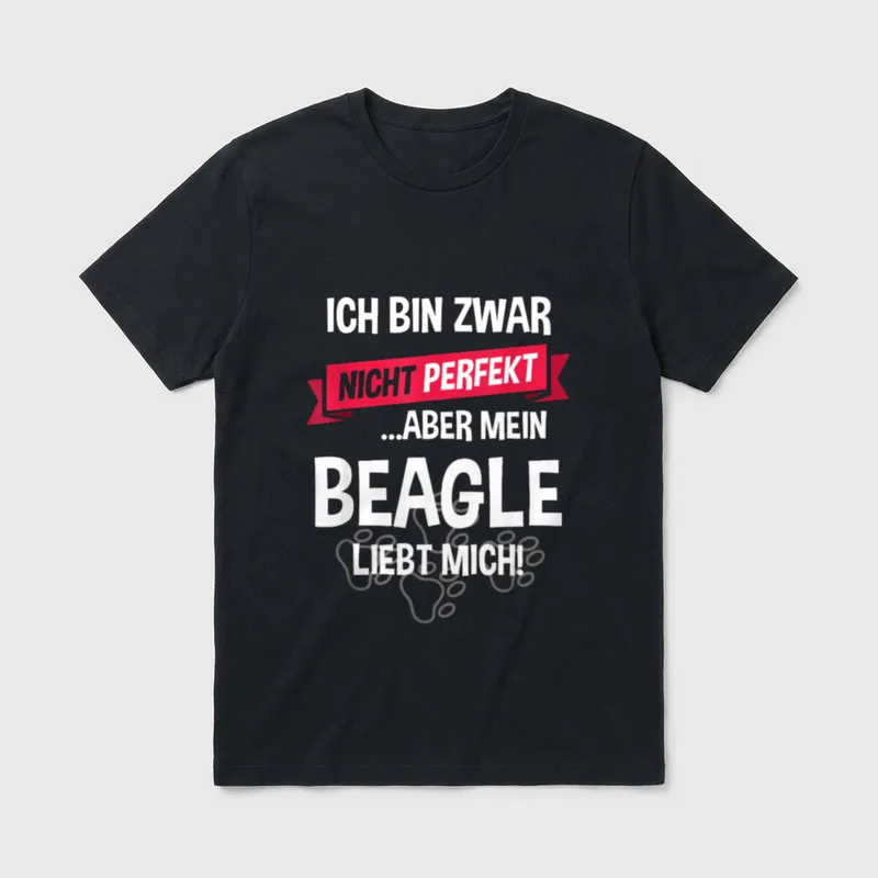 Beagle Beaglewelpen Hund Hundehalter T-Shirt – Klassisches T-Shirt in Schwarz
