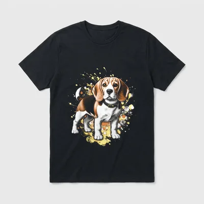 MyAnimal Super süßer Beagle T-Shirt – Klassisches T-Shirt in Schwarz