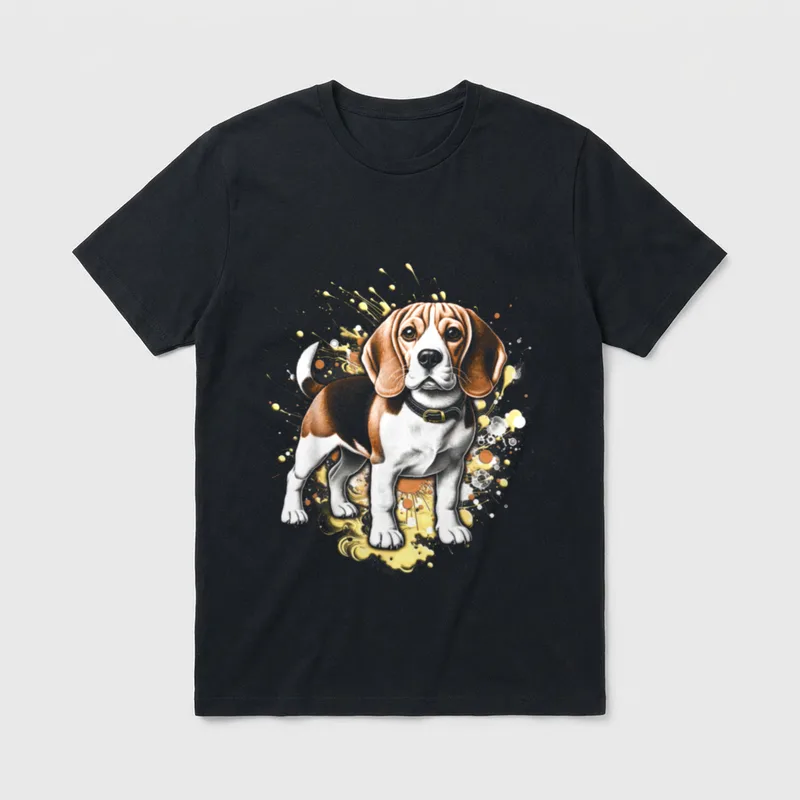 MyAnimal Super süßer Beagle T-Shirt – Klassisches T-Shirt in Schwarz
