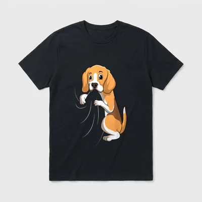 Beagle Hund Frauchen Frauen T-Shirt – Klassisches T-Shirt in Schwarz
