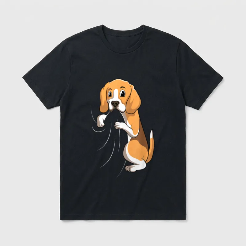 Beagle Hund Frauchen Frauen T-Shirt – Klassisches T-Shirt in Schwarz