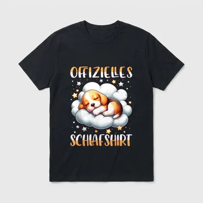 Offizielles Schlafshirt Beagle Hund Nachtshirt T-Shirt – Klassisches T-Shirt in Schwarz