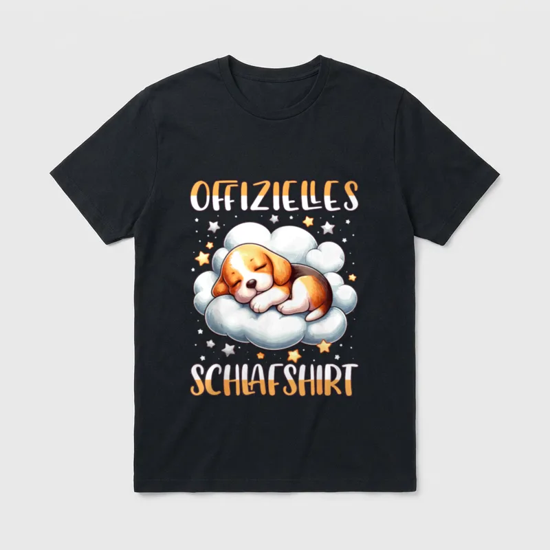 Offizielles Schlafshirt Beagle Hund Nachtshirt T-Shirt – Klassisches T-Shirt in Schwarz