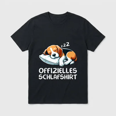 Offizielles Schlafshirt Beagle Hund Hundeliebhaber T-Shirt – Klassisches T-Shirt in Schwarz
