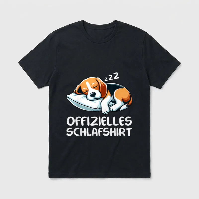 Offizielles Schlafshirt Beagle Hund Hundeliebhaber T-Shirt – Klassisches T-Shirt in Schwarz