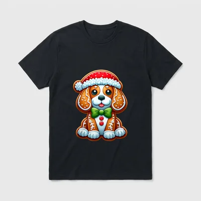 Lustiger Lebkuchenmann Beagle Weihnachten T-Shirt – Klassisches T-Shirt in Schwarz