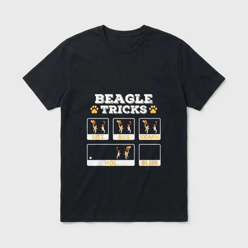 Beagle Tricks Sarkastisches T-Shirt – Klassisches T-Shirt in Schwarz