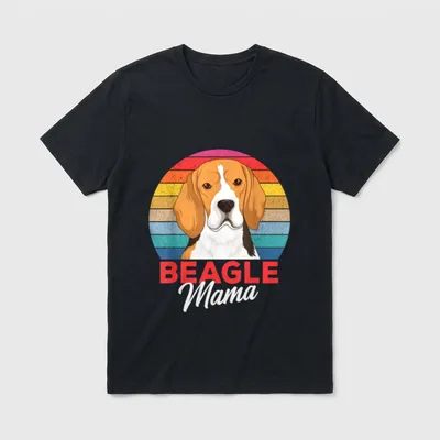 Beagle Mama Hundehalterin Frauchen T-Shirt – Klassisches T-Shirt in Schwarz