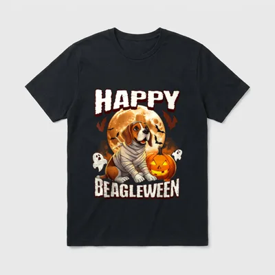 Beagle Hund Halloween Beagle T-Shirt – Klassisches T-Shirt in Schwarz
