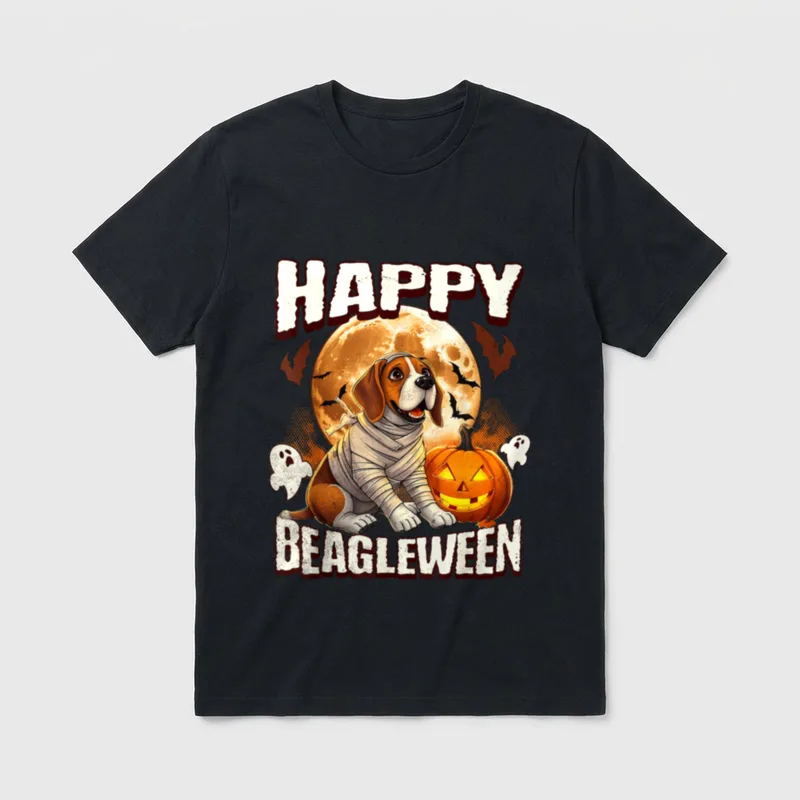 Beagle Hund Halloween Beagle T-Shirt – Klassisches T-Shirt in Schwarz