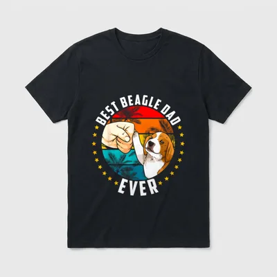 Beagle Dad Bester Beagle T-Shirt – Klassisches T-Shirt in Schwarz