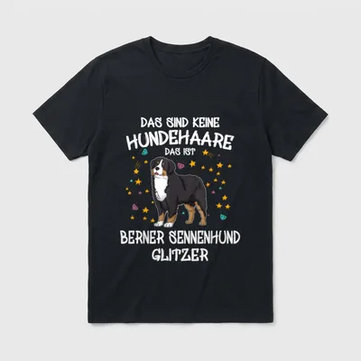 Berner Sennenhund Glitzer Hundehalter T-Shirt – Klassisches T-Shirt in Schwarz