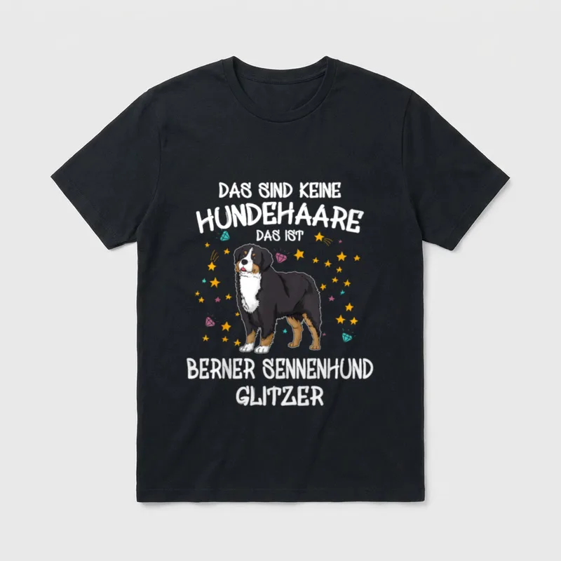 Berner Sennenhund Glitzer Hundehalter T-Shirt – Klassisches T-Shirt in Schwarz