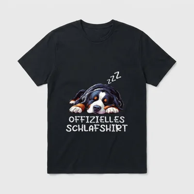 Offizielles Schlafshirt Berner Sennenhund T-Shirt – Klassisches T-Shirt in Schwarz