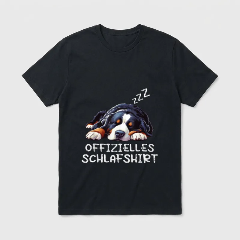 Offizielles Schlafshirt Berner Sennenhund T-Shirt – Klassisches T-Shirt in Schwarz