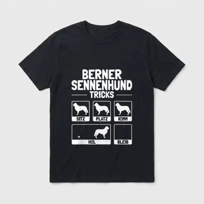 Lustiges Berner Sennenhund Hund T-Shirt – Klassisches T-Shirt in Schwarz