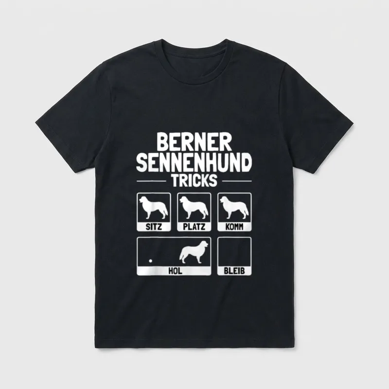 Lustiges Berner Sennenhund Hund T-Shirt – Klassisches T-Shirt in Schwarz