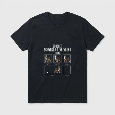 Großer Schweizer Sennenhund Tricks T-Shirt – Klassisches T-Shirt in Schwarz
