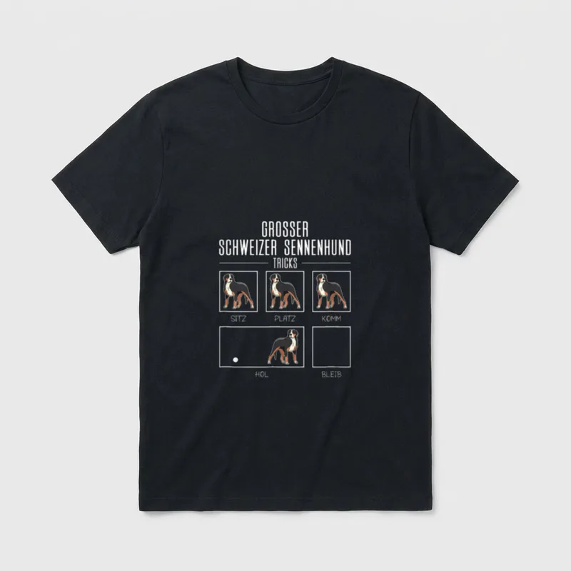 Großer Schweizer Sennenhund Tricks T-Shirt – Klassisches T-Shirt in Schwarz