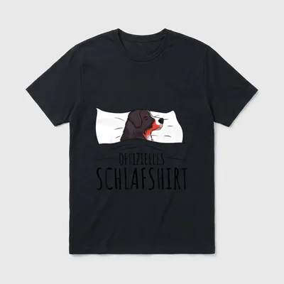 Offizielles Schlafshirt Berner Sennenhund T-Shirt 0013 – Klassisches T-Shirt in Schwarz