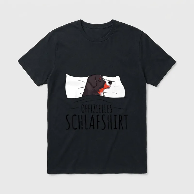 Offizielles Schlafshirt Berner Sennenhund T-Shirt 0013 – Klassisches T-Shirt in Schwarz