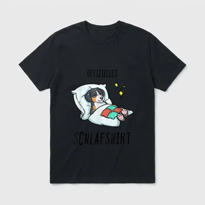 Grosser Schweizer Sennenhund Pyjama T-Shirt – Klassisches T-Shirt in Schwarz