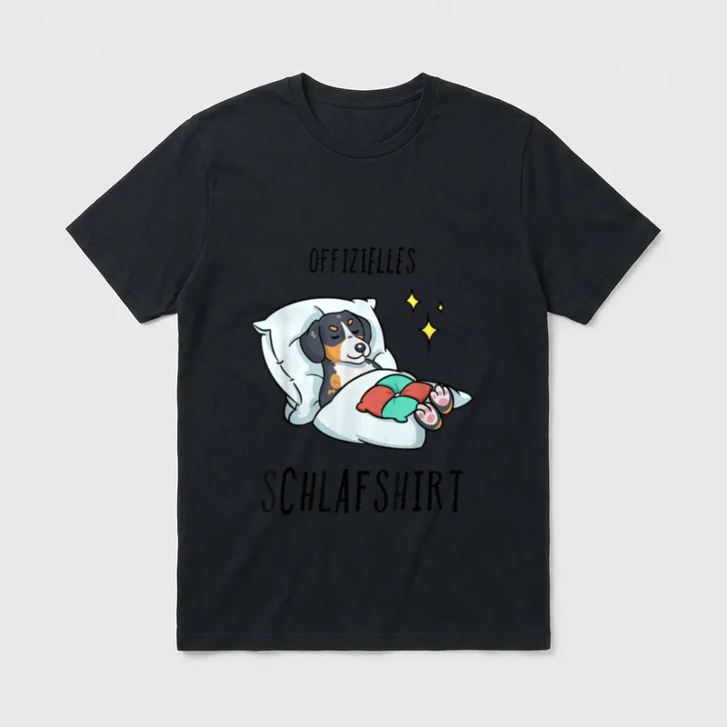 Grosser Schweizer Sennenhund Pyjama T-Shirt – Klassisches T-Shirt in Schwarz
