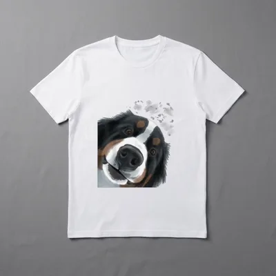 Lustiges Neugieriger Berner Sennenhund T-Shirt – Klassisches T-Shirt in Schwarz