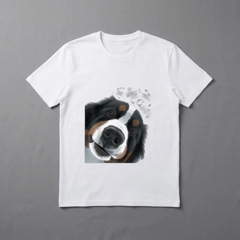 Lustiges Neugieriger Berner Sennenhund T-Shirt – Klassisches T-Shirt in Schwarz