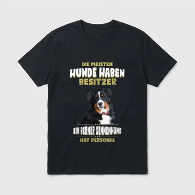 Berner Sennenhund Berner Sennenhund T-Shirt 0025 – Klassisches T-Shirt in Schwarz