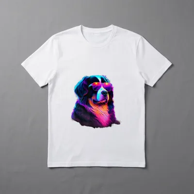 Abstract Bernese Mountain Dog T-Shirt – Klassisches T-Shirt in Schwarz