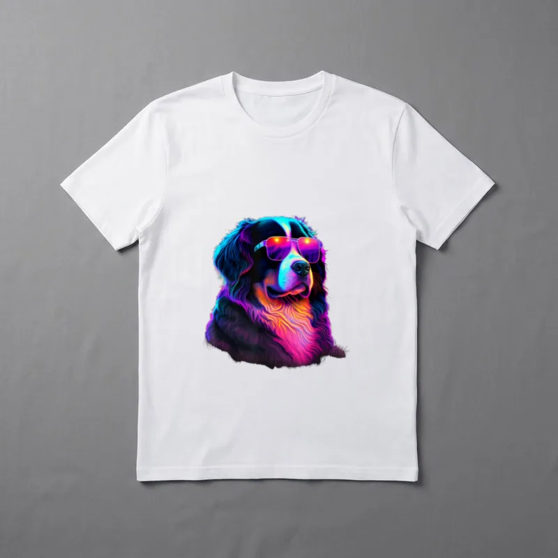 Abstract Bernese Mountain Dog T-Shirt – Klassisches T-Shirt in Schwarz