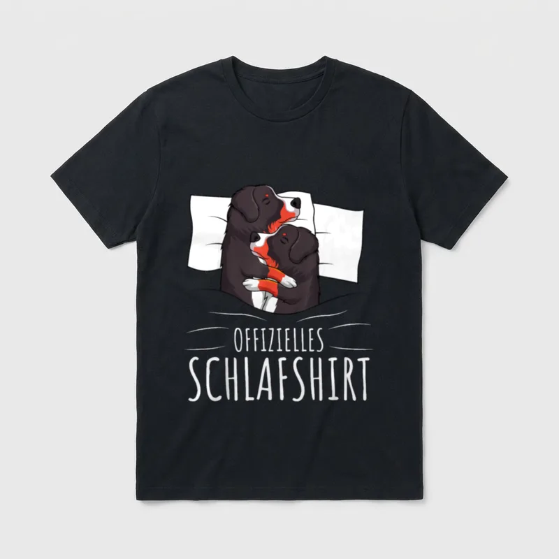 Offizielles Schlafshirt Berner Sennenhund T-Shirt 0030 – Klassisches T-Shirt in Schwarz