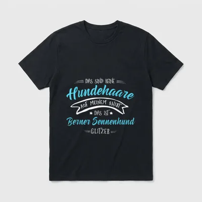 Keine Haare sondern Glitzer T-Shirt – Klassisches T-Shirt in Schwarz