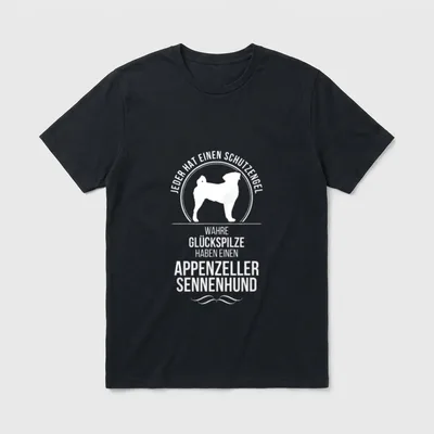 Appenzeller Sennenhund Schutzengel Hund T-Shirt – Klassisches T-Shirt in Schwarz