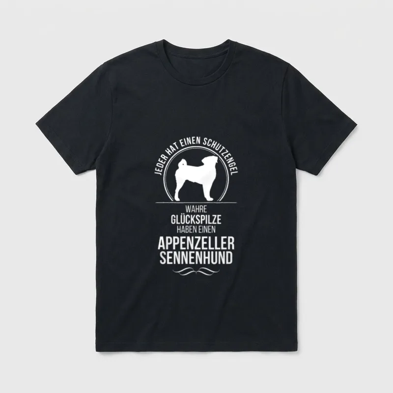 Appenzeller Sennenhund Schutzengel Hund T-Shirt – Klassisches T-Shirt in Schwarz